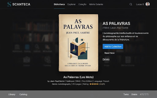 Capa de As Palavras